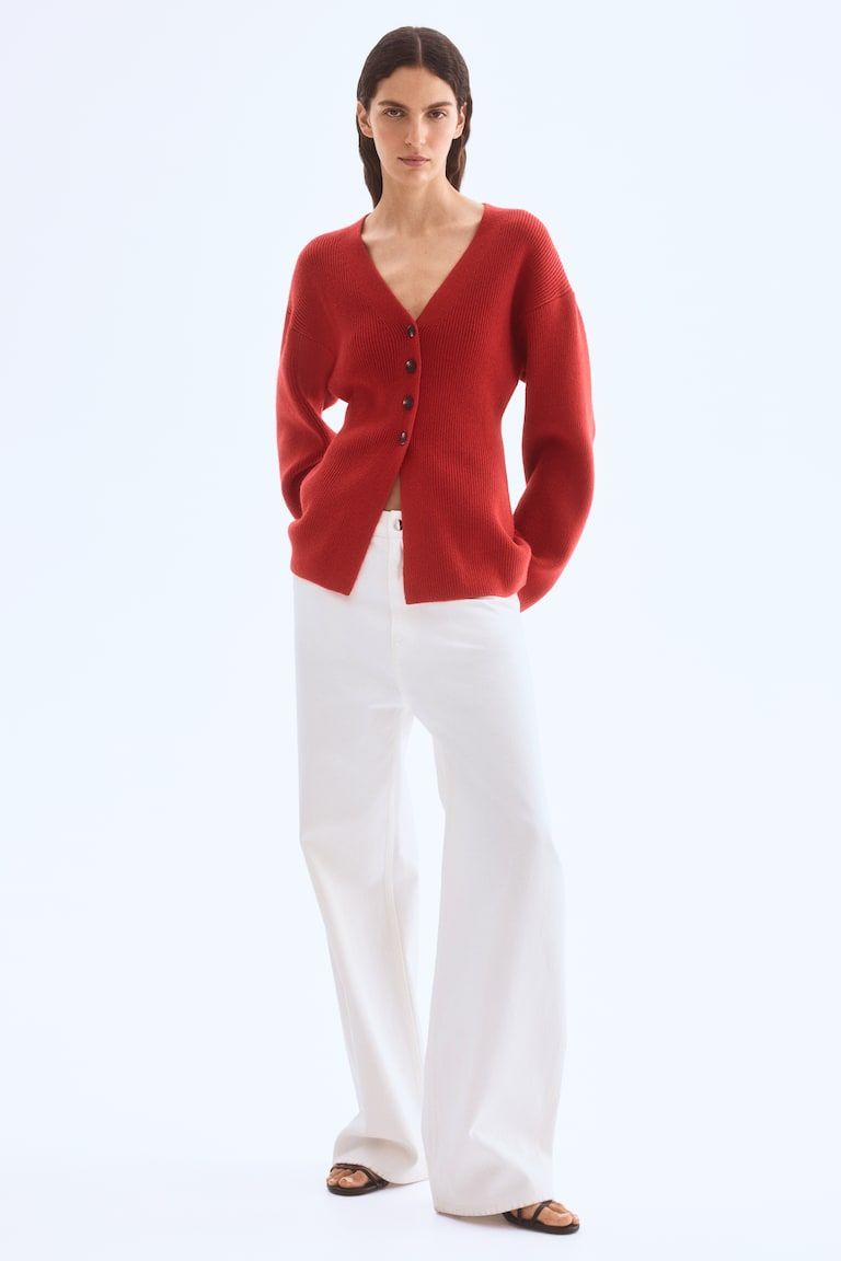 Rib-Knit Cardigan