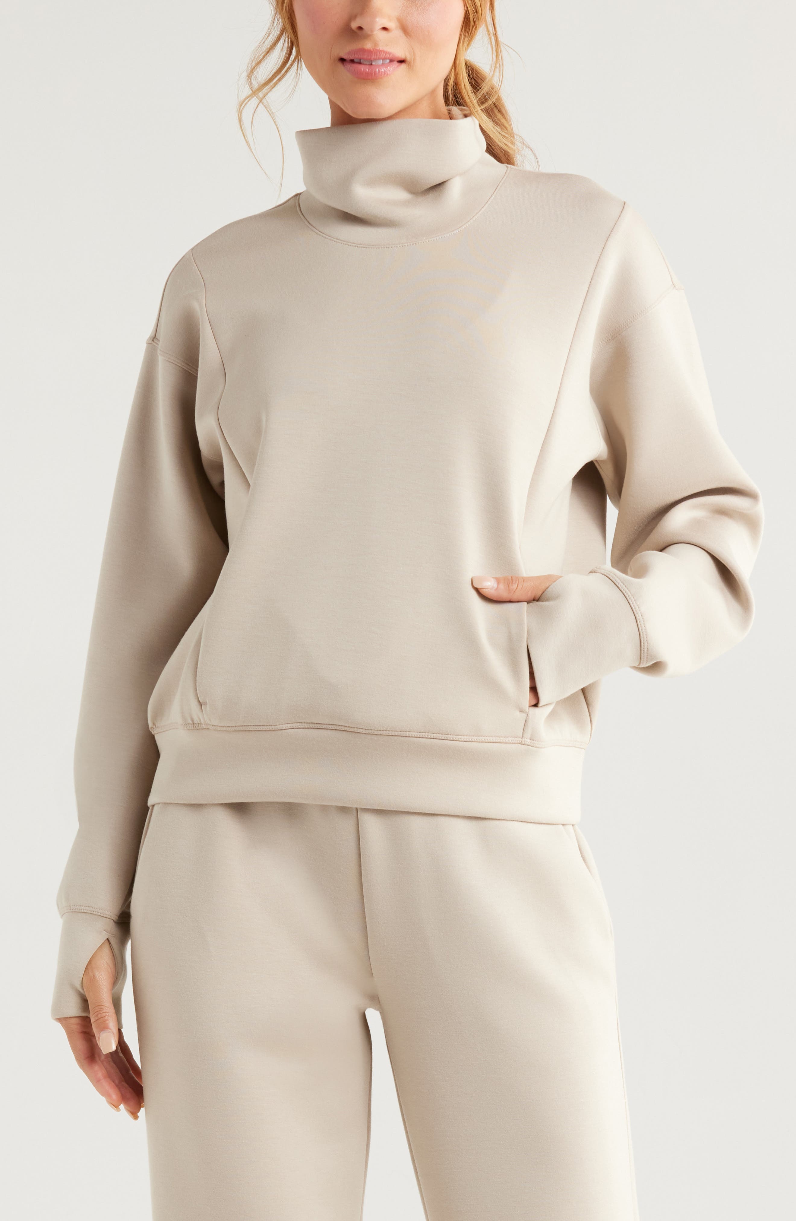 Zella, Luxe Funnel Neck Top