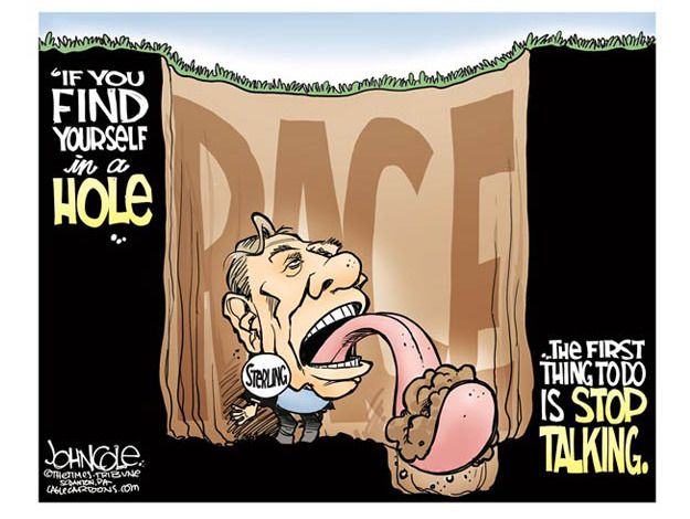 Editorial cartoon Donald Sterling racism