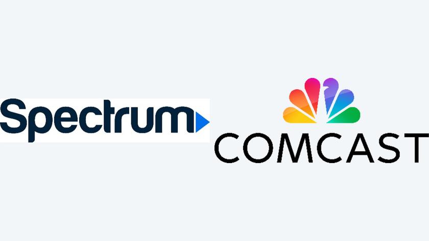 Spectrum and Comcast logos