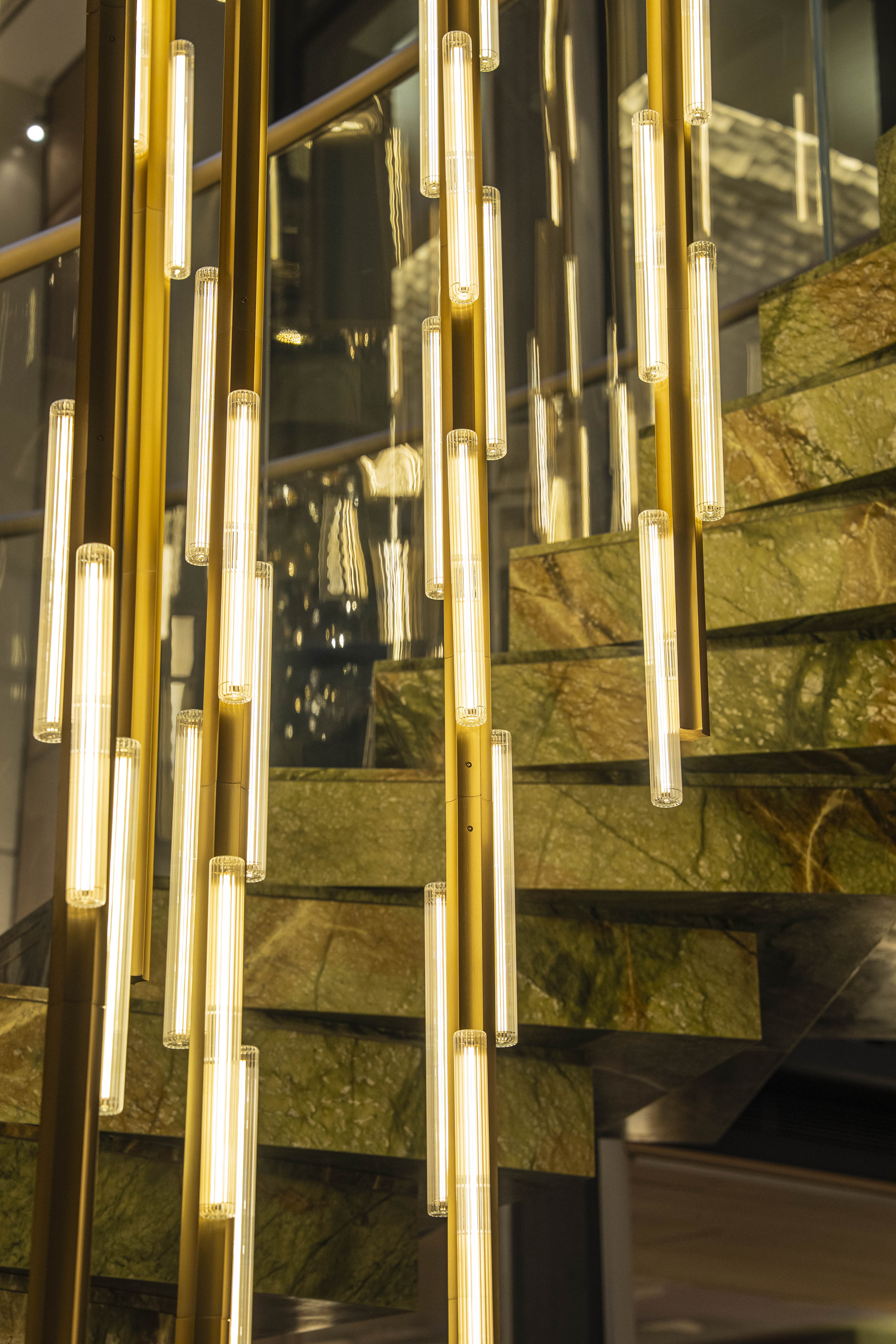 lee broom light installation at mandarin oriental mayfair