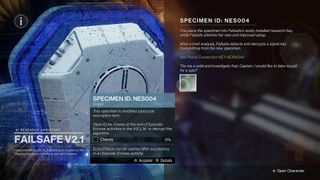 Destiny 2 Echoes NES004 quest start