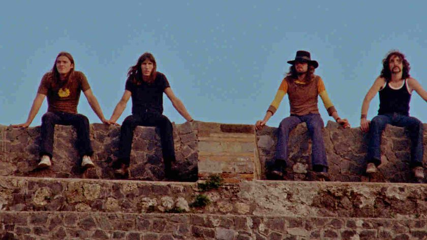 Pink Floyd filming the Live At Pompeii movie