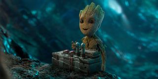 Groot with a bomb in Guardians of the Galaxy Vol. 2