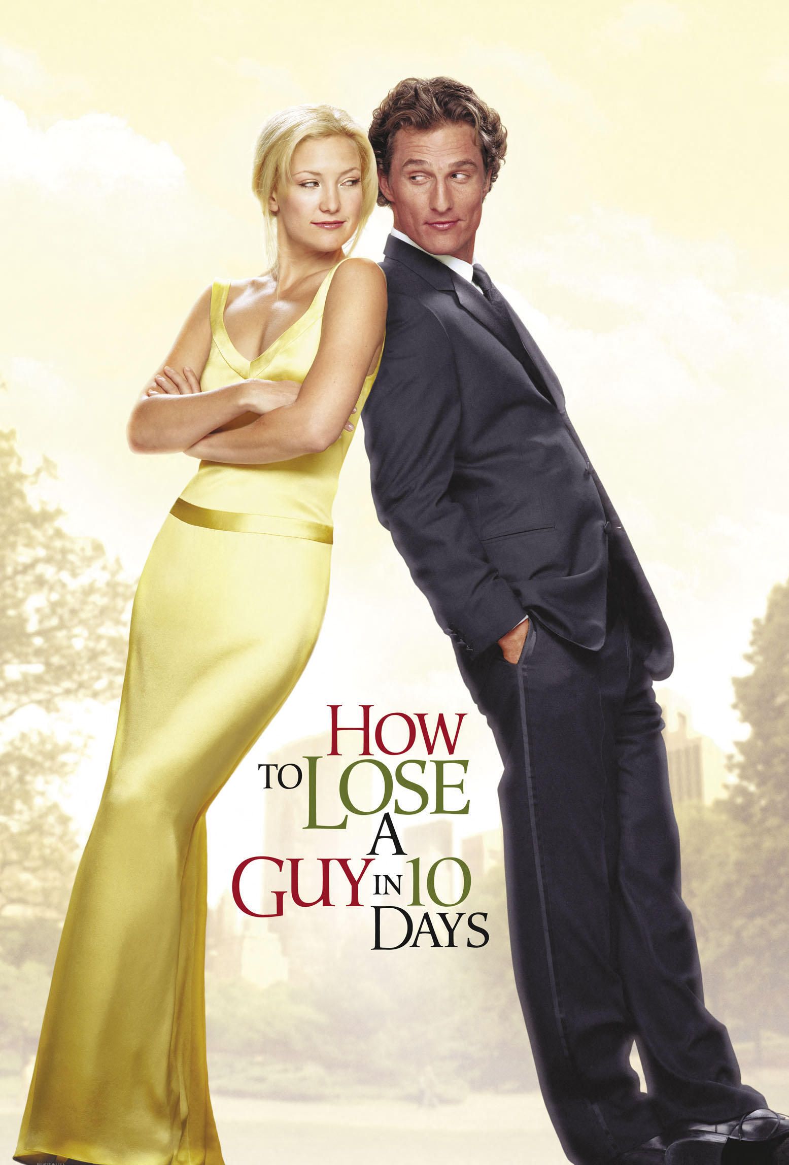 Kate Hudson's butter yellow dress on the How to Lose a Guy in 10 Days poster