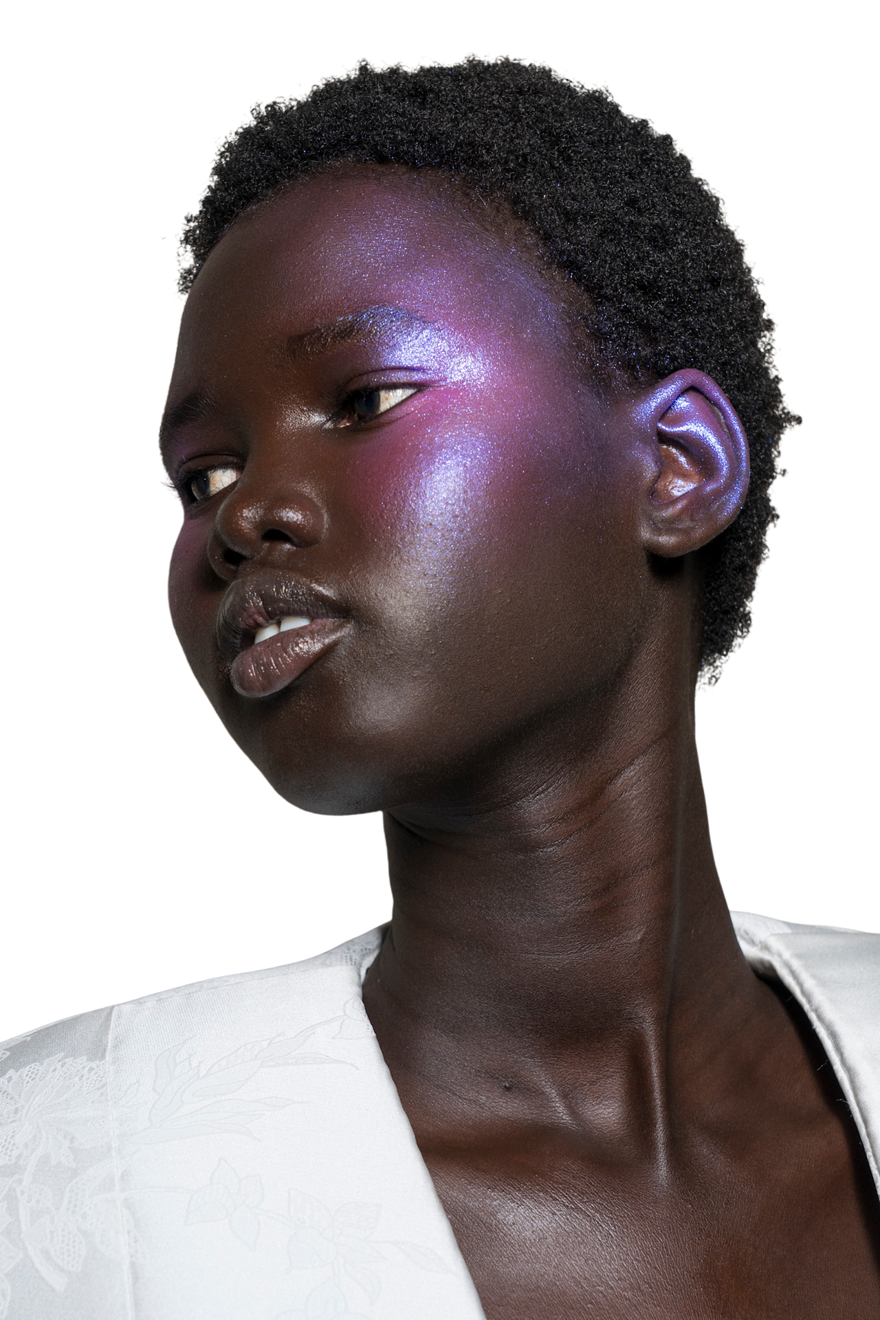 Various women with pops of color on their cheeks