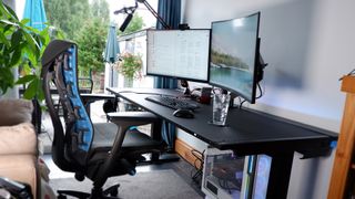 Secretlab Magnus gaming desk pictured in home office.
