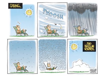 Editorial cartoon weather