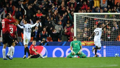 Manchester United defender Phil Jones scored an own goal against Valencia