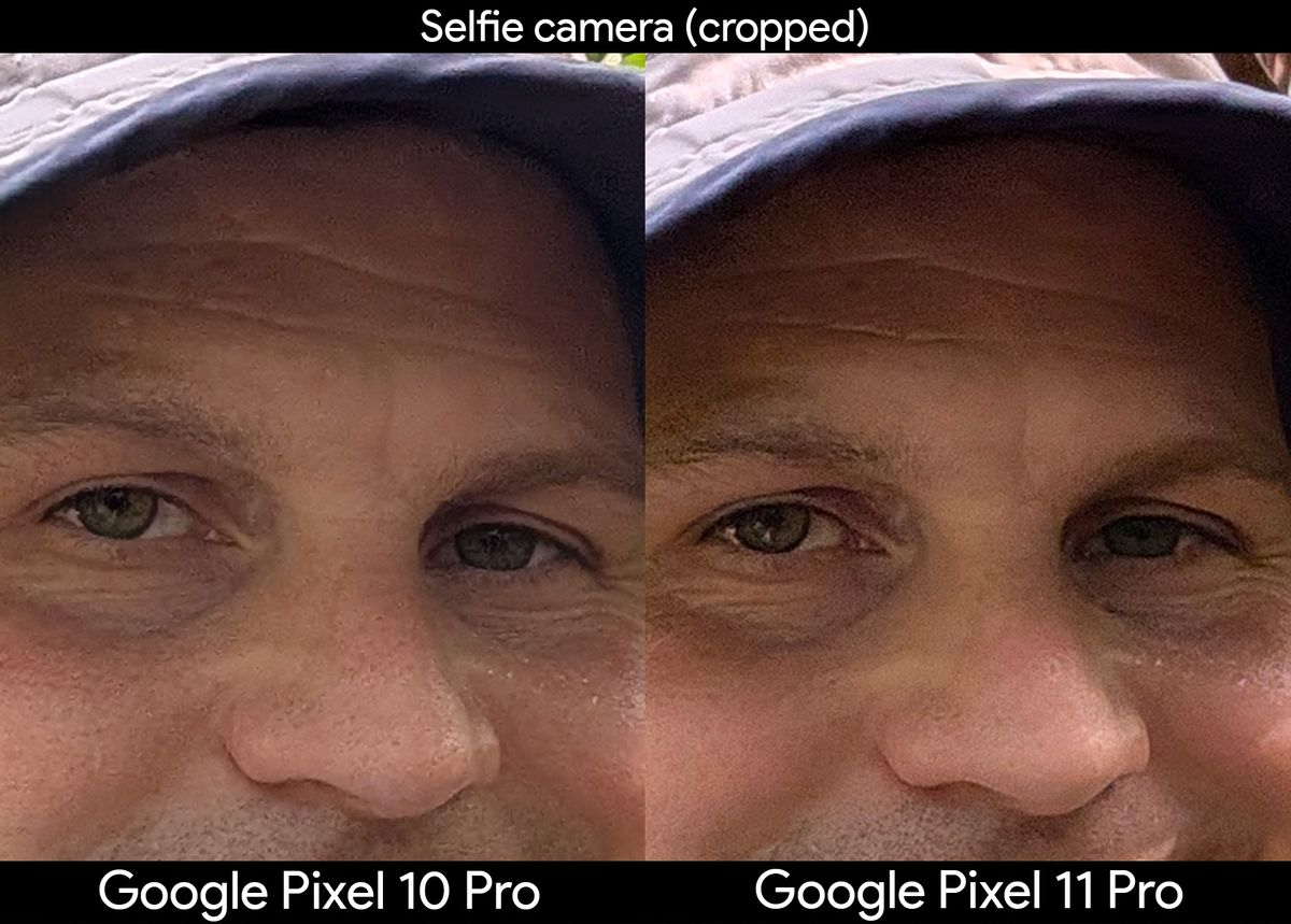 Comparing selfie quality between the Google Pixel 11 Pro and Pixel 10 Pro
