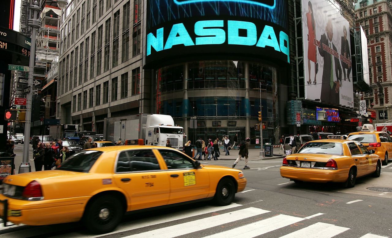 The Nasdaq sign