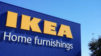 An closeup exterior shot of an IKEA store