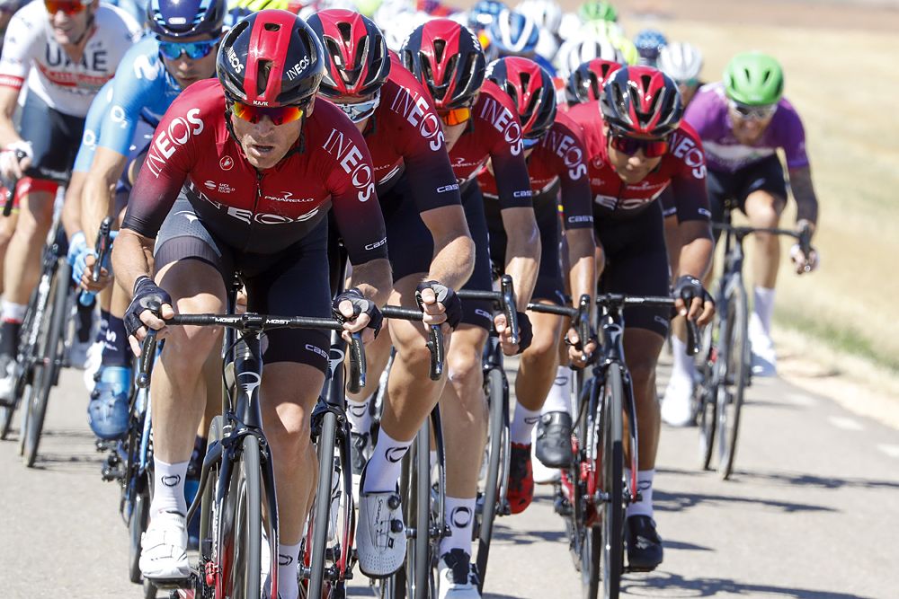 Team Ineos during stage 2 of the Vuelta a Burgos