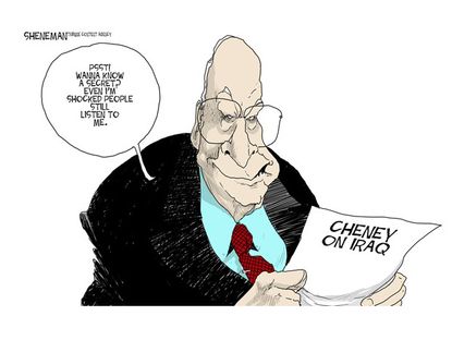 Political cartoon Cheney Iraq