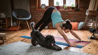 Yoga with dog