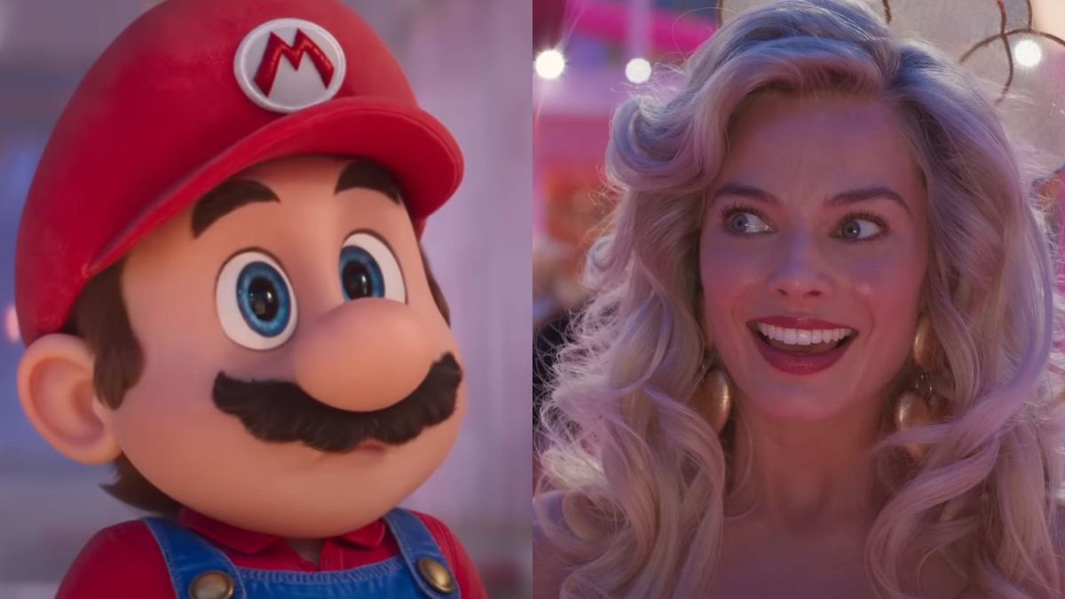 Mario close-up and Barbie close-up