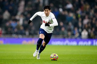 Tottenham Hotspur’s Son Heung-min during the Premier League match at the Tottenham Hotspur Stadium, London. Picture date: Sunday December 26, 2021