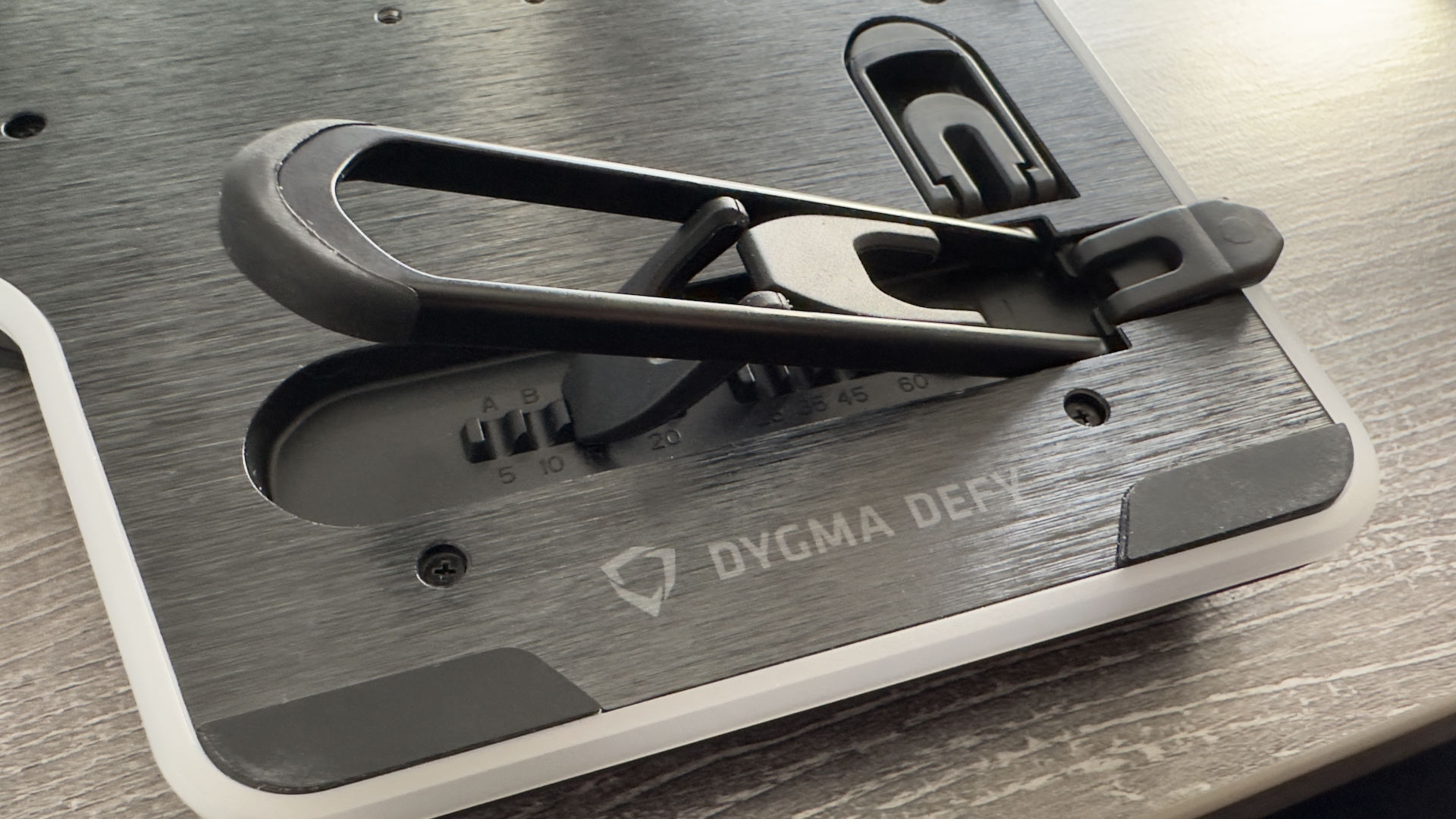 A photo of the Dygma Defy ergonomic keyboard