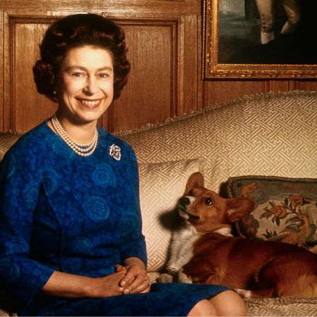 Queen Elizabeth and her corgi