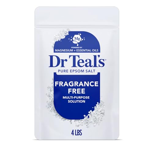 Dr Teal's Epsom Salt Magnesium Soak, Fragrance Free, 4 Lbs