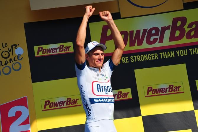 Marcel Kittel (Argos-Shimano) celebrates his second Tour stage win