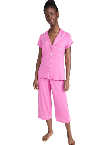 Eberjey Gisele Short Sleeve and Cropped Pant PJ Set (Was $138) 