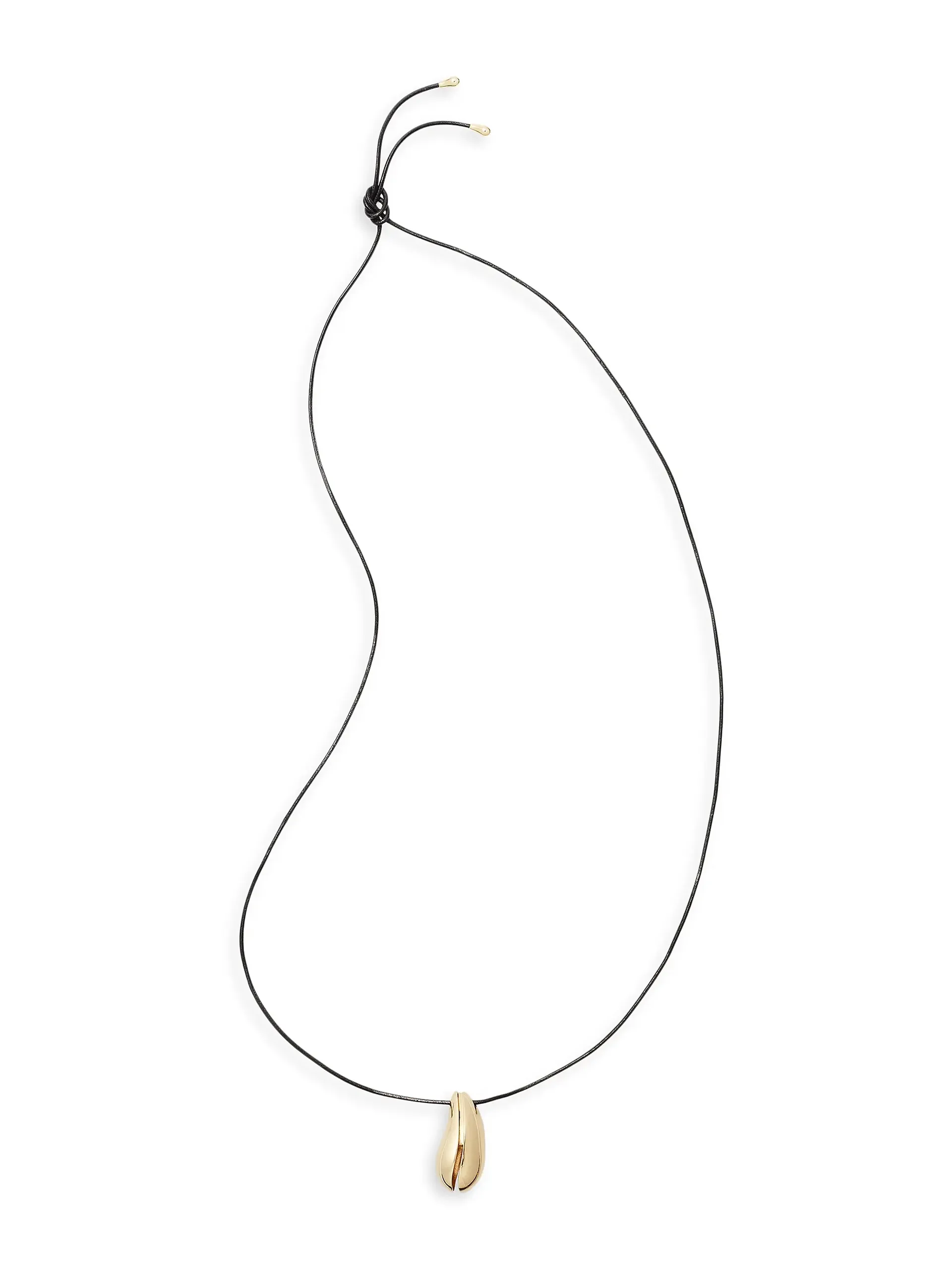 Wave Goldtone Pendant Necklace
