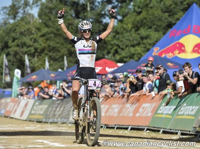 Jolanda Neff (Liv Pro XC Team) wins the elite women's cross country at the Pietermaritzburg World Cup