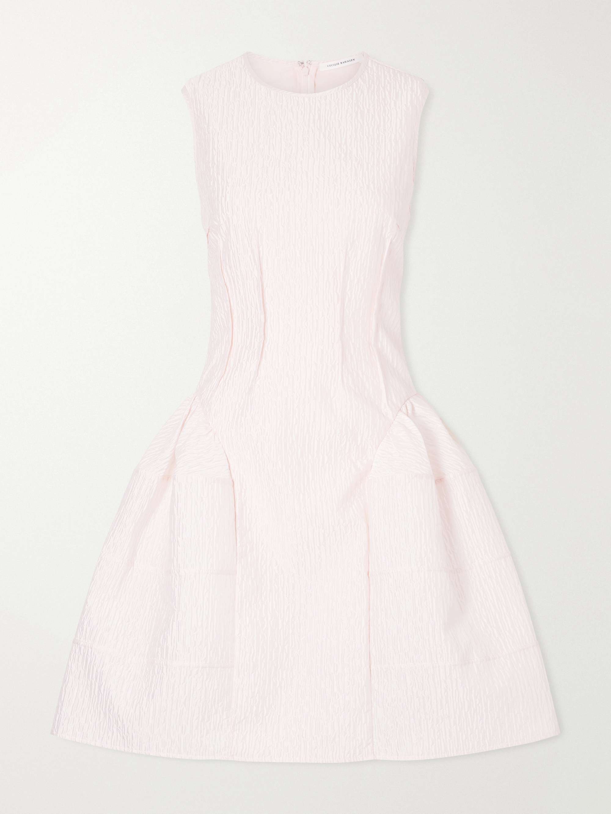 Cloudy Gathered Paneled Cloaké Midi Dress