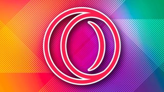 Opera browser logo on abstract background