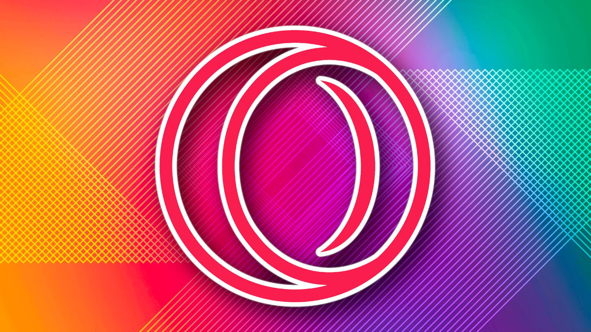 Opera browser logo on abstract background