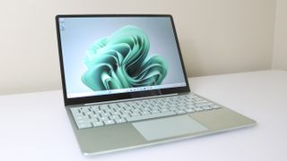 The Surface Laptop Go 3 on a desk 
