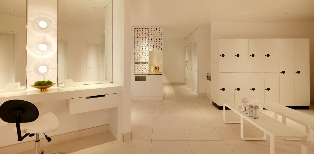 The changing rooms at Sea Containers London spa hotel