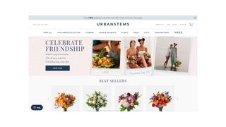 UrbanStems review: Image shows UrbanStems homepage.