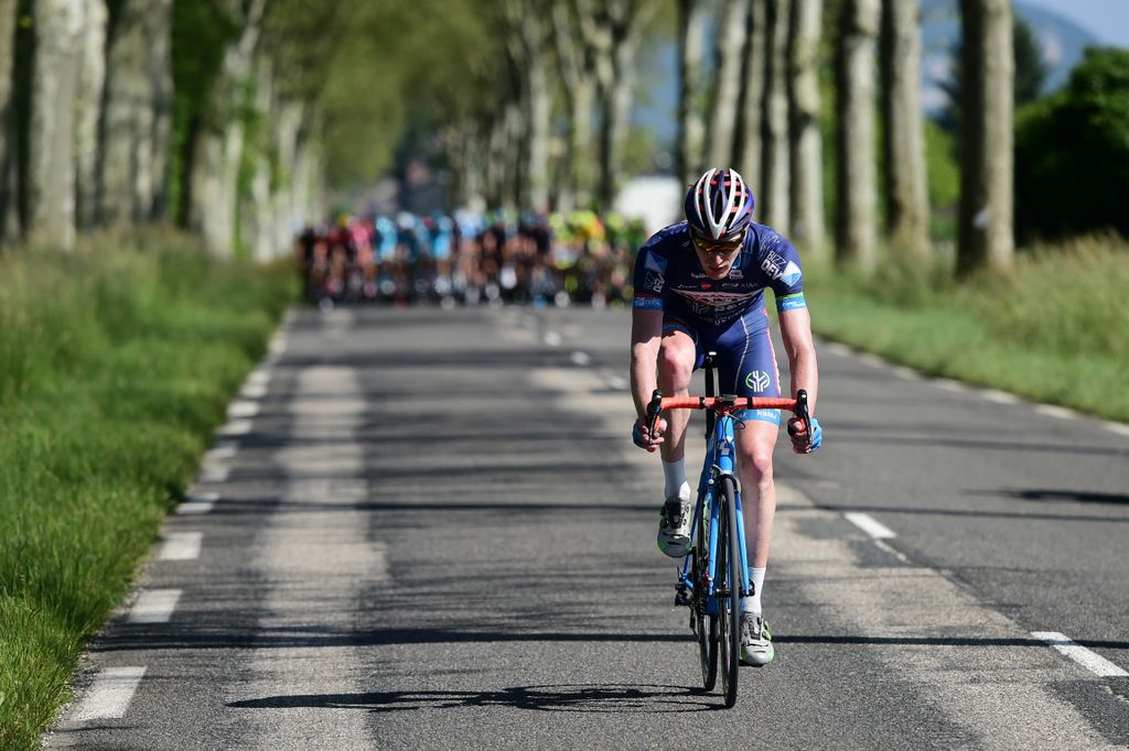 Wanty Groupe Gobert's Frederik Backaert initiates the breakaway