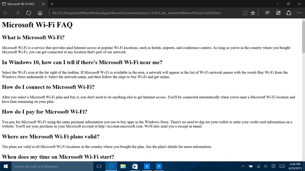 Microsoft Wi-Fi Faq
