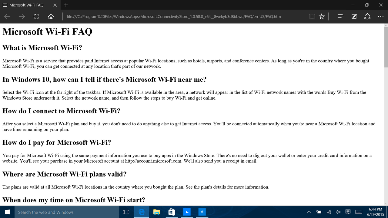Microsoft Wi-Fi Faq