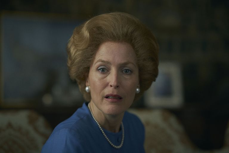 Gillian Anderson has shared the surprisingly simple technique to achieving Margaret Thatcher's iconic expression in The Crown /Netflix
