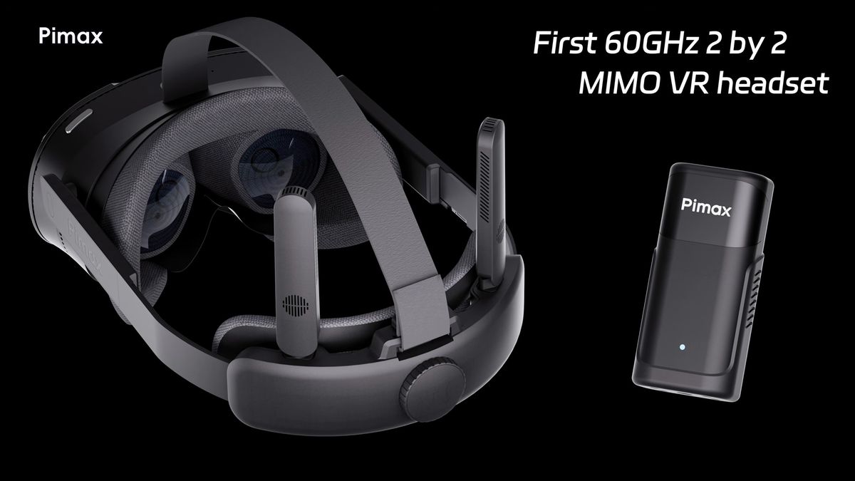 THe The Pimax Crystal Pro's MIMO AirLink antennas