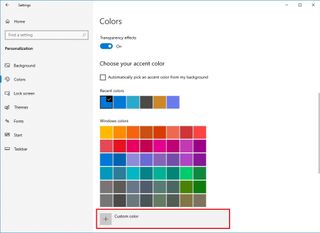 Create custom color accent option