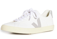 Kate Middleton's VEJA Esplar sneakers in white & rose gold metallic