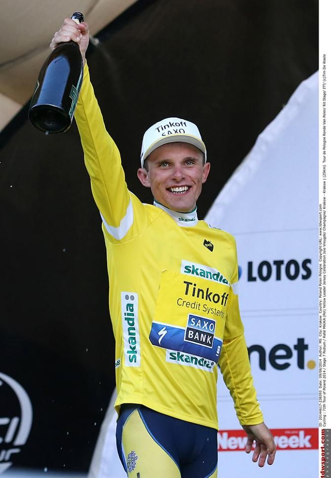 Rafal Majka (Tinkoff - Saxo) waves to the crowds