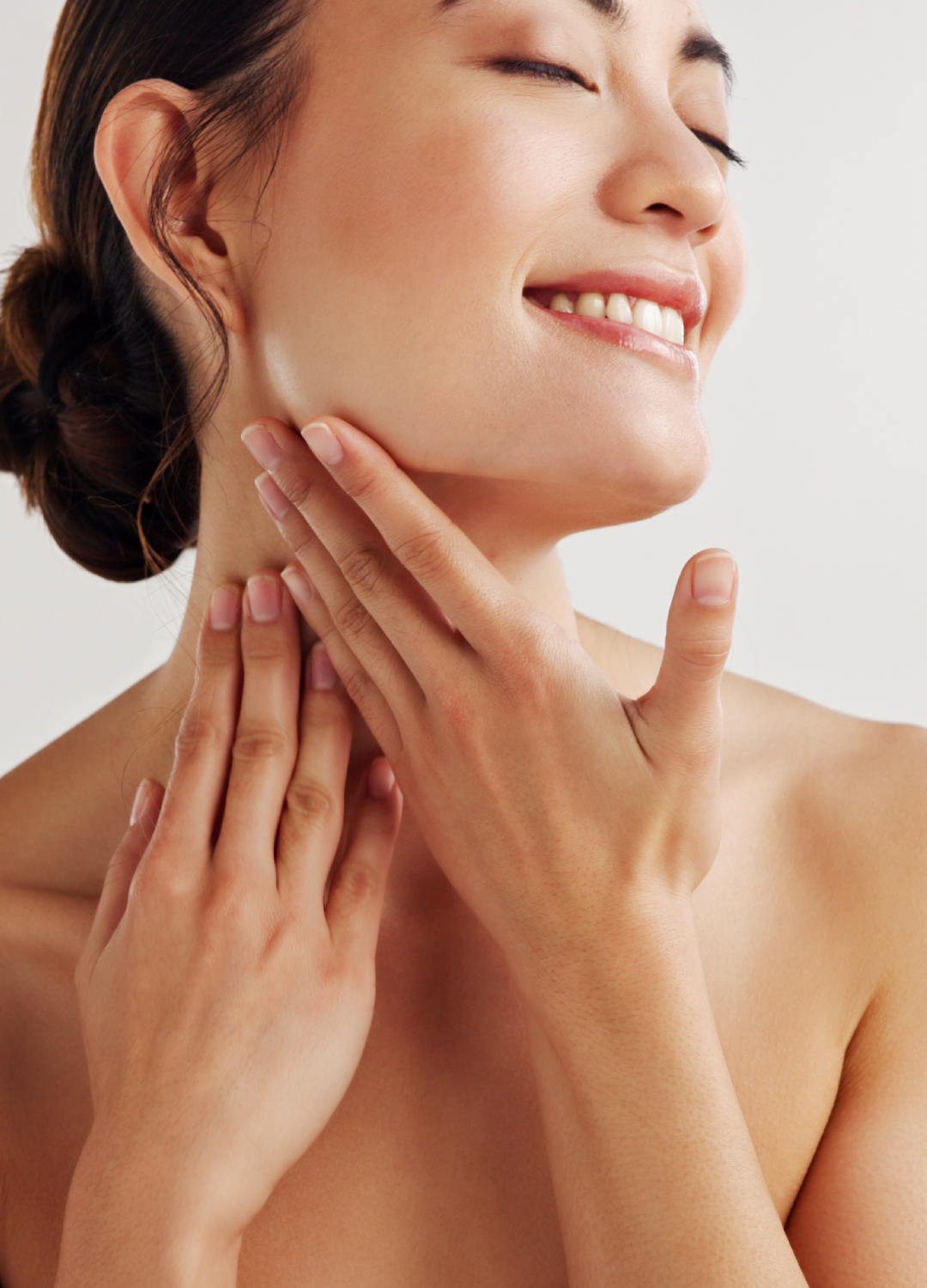 Woman after a facial