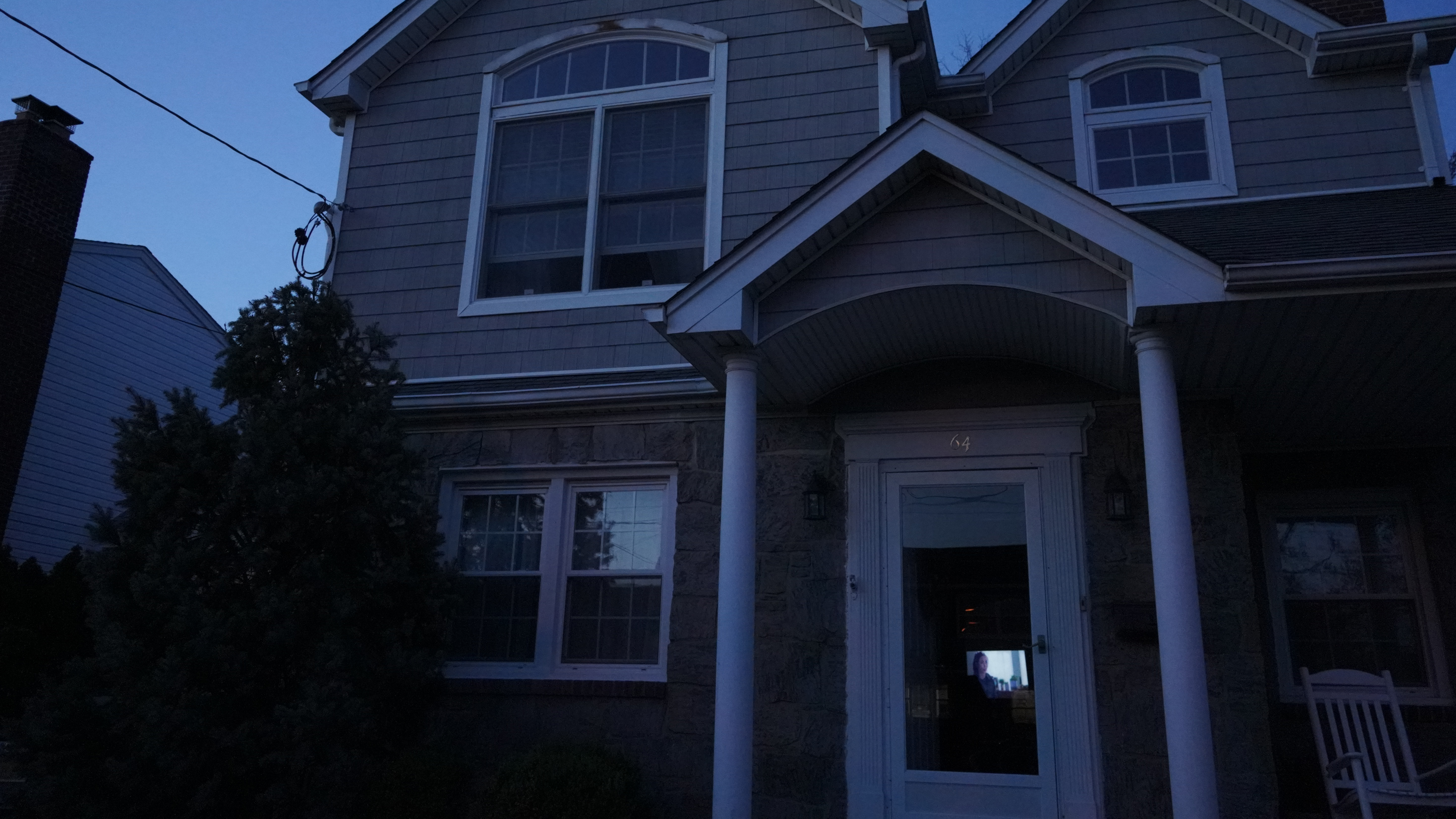 Sony A7C review — low light shot of a house