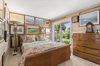 rustic bedroom at Long Island home