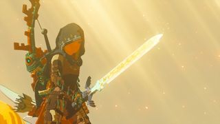 Link welding the Master Sword in Tears of the Kingdom