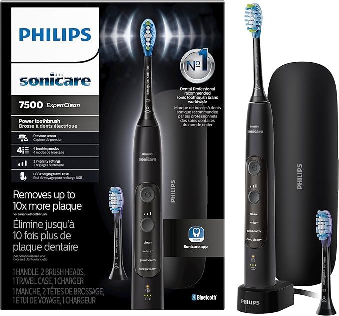 Philips Sonicare, Philips Sonicare Expertclean 7500 Black, Rechargeable Electric Power Toothbrush, Hx9690/05