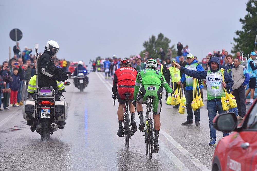 Daniel Oss (BMC) and Mirco Maestri (Bardiani)