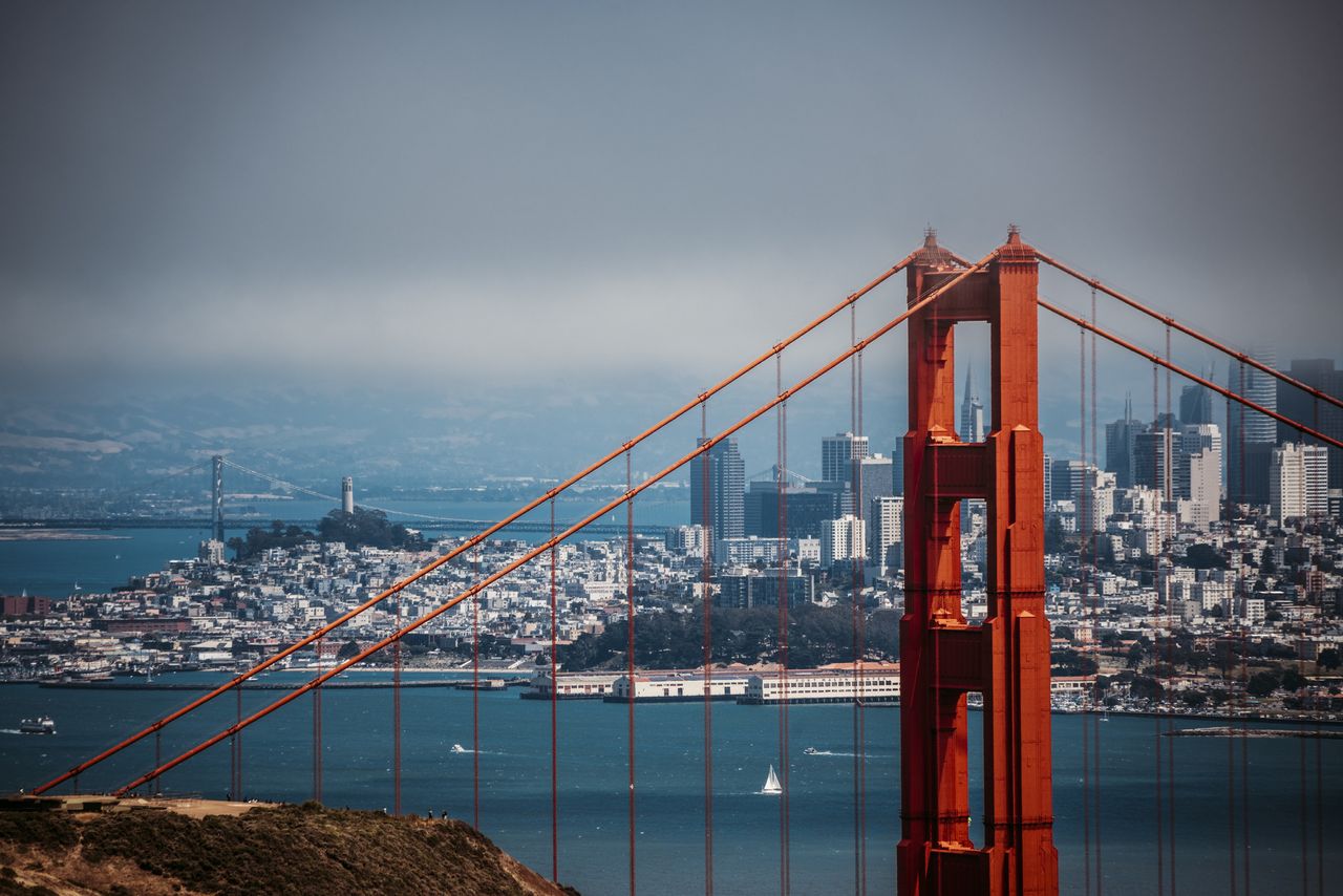 Skyline of San Francisco, California. 