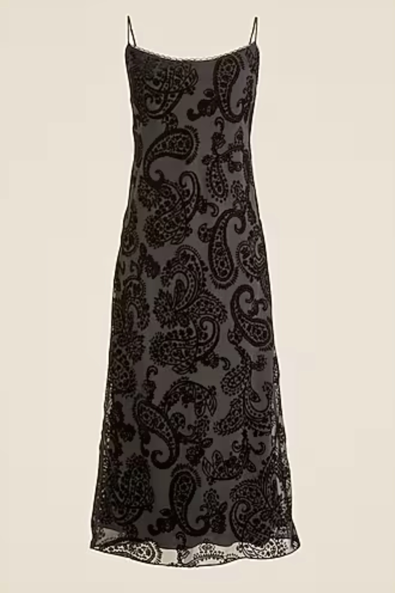 J.Crew, Devor&amp;eacute; Velvet Slip Dress